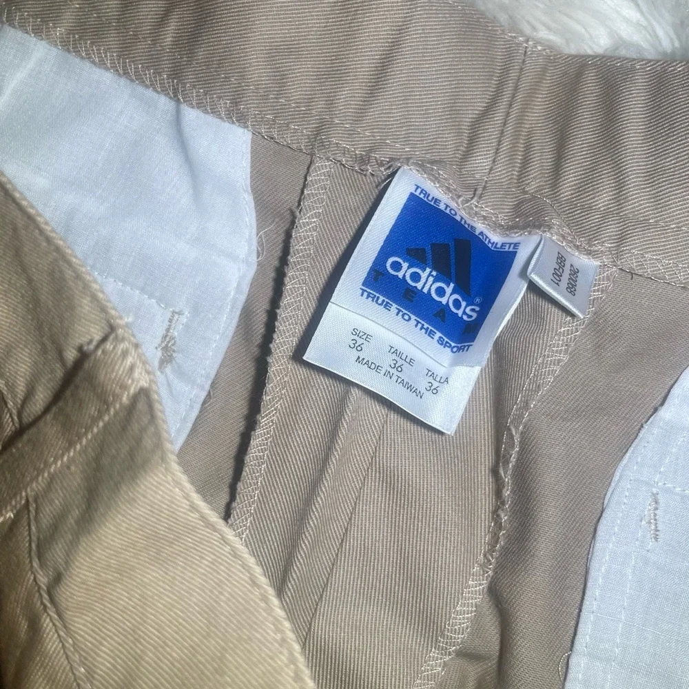 Adidas men’s khaki golf pleated pants size 36